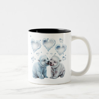 Cute Polar Bears Two-Tone Coffee Mug