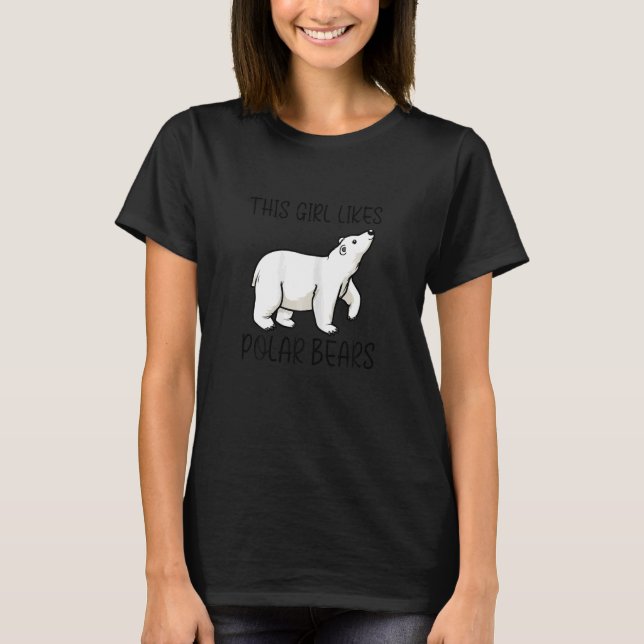 Cute Polar Bears Wildlife Nature Wilderness T-Shirt (Front)
