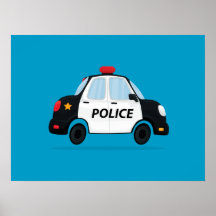 Cute Police Car Art