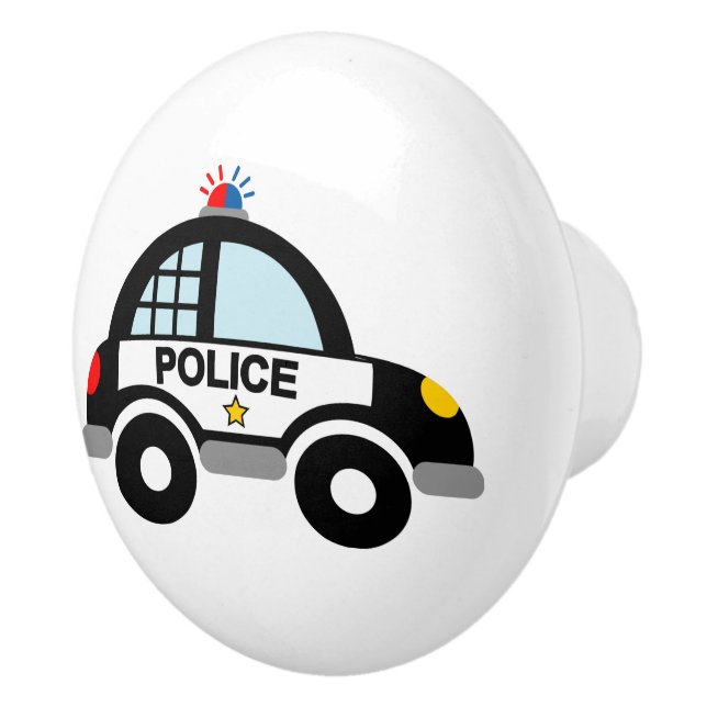 Cute police car nursery door and drawer pull knobs (Right)
