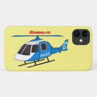 Cute police department helicopter chopper cartoon