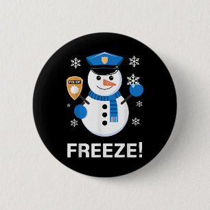 Cute Police Officer Design For Men Women Cop Polic 6 Cm Round Badge