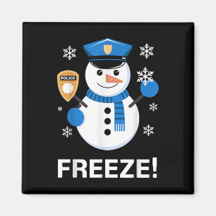 Cute Police Officer Design For Men Women Cop Polic Magnet