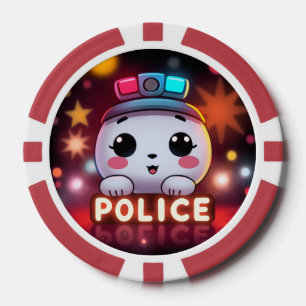 Cute Police Squad – Adorable Patrol Design Poker Chips