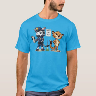 cute police zebra & cheetah T-Shirt