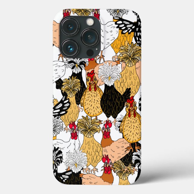 Cute Polish Chickens and Hens   Case-Mate iPhone Case (Back)