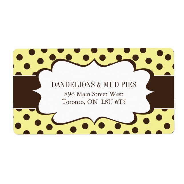 Cute Polk a Dot Shipping Labels (Front)