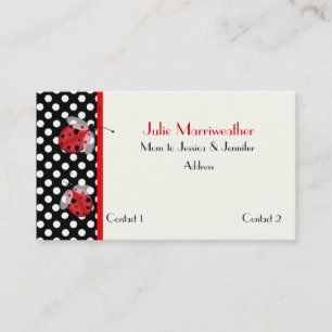 Cute Polka Dot and Ladybug Mommy Card