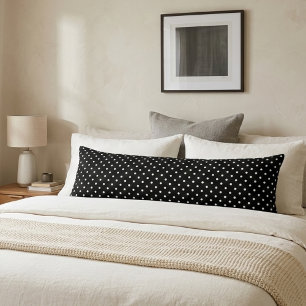 Cute polka dot black and white elegant body cushion