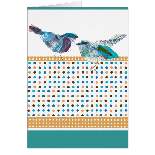 Cute Polka Dot Blue Bird Modern Design (Front)