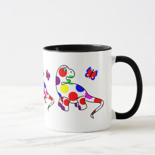 Cute Polka Dot Dinosaur Mug