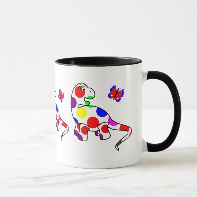 Cute Polka Dot Dinosaur Mug (Right)