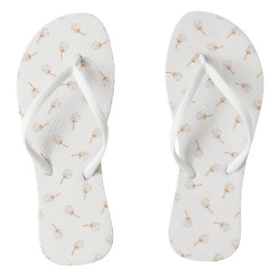 Cute Polka Dot Flower Pattern Thongs