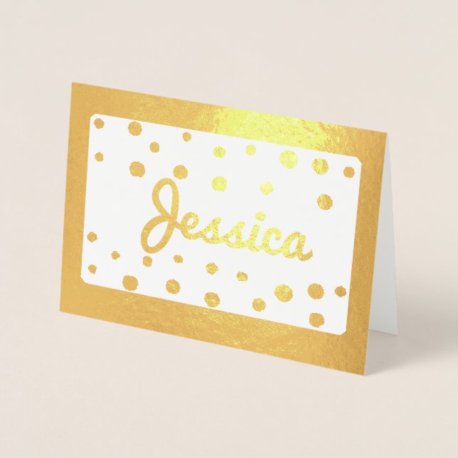 Cute Polka Dot Monogram Bridesmaid Thanks Card (Front)