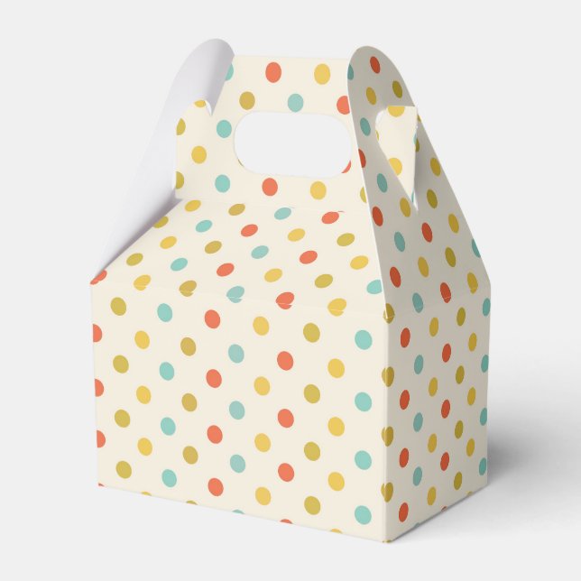 Cute Polka Dot Pattern Favour Box (Back Side)