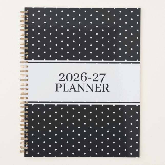 Cute Polka Dot Pattern Planner (Front)