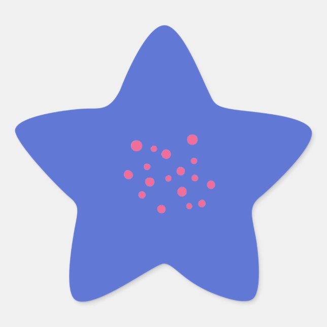 Cute Polka Dot Pattern T-Shirt Star Sticker (Front)