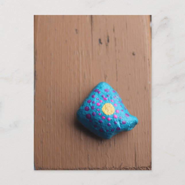 Cute Polka Dot Rock Postcard (Front)