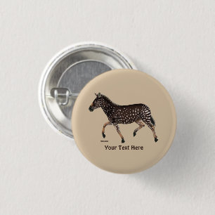 Cute Polka Dot Zebra 3 Cm Round Badge
