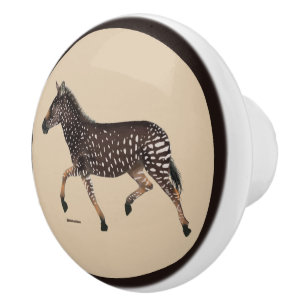 Cute Polka Dot Zebra Ceramic Knob