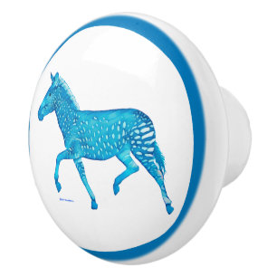 Cute Polka Dot Zebra Ceramic Knob
