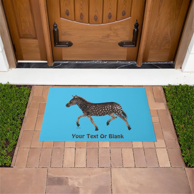 Cute Polka Dot Zebra Doormat (Outdoor)