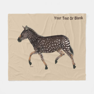 Cute Polka Dot Zebra Fleece Blanket