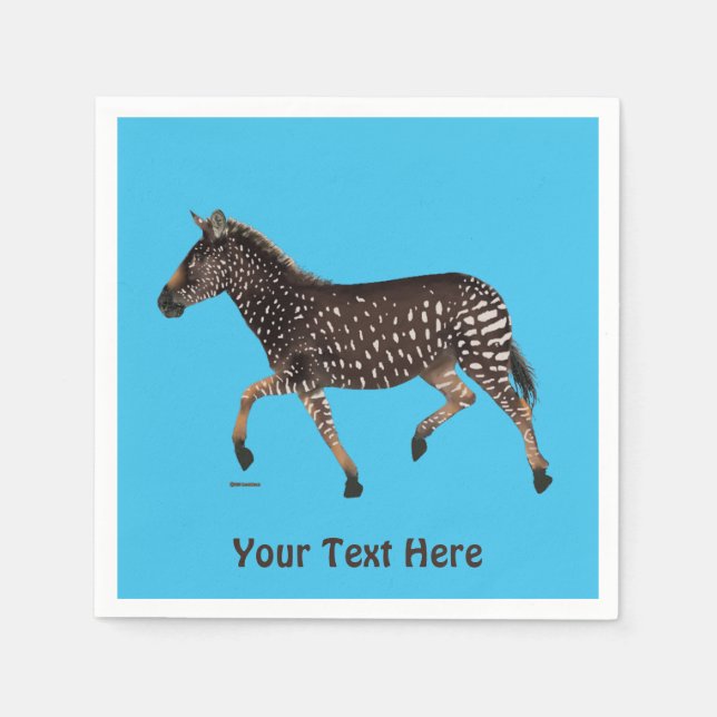 Cute Polka Dot Zebra Napkin (Front)
