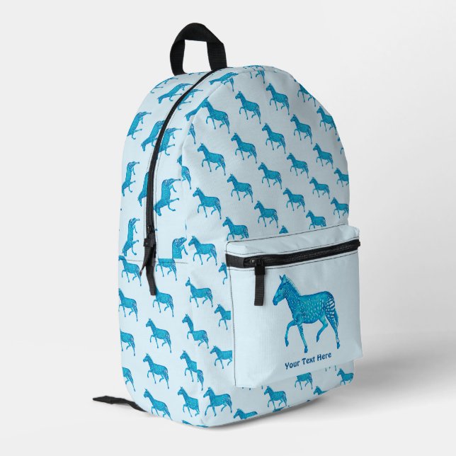Cute Polka Dot Zebra Printed Backpack (Back Corner Left)