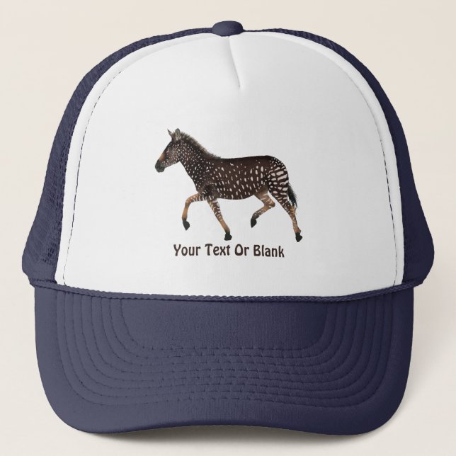 Cute Polka Dot Zebra Trucker Hat (Front)