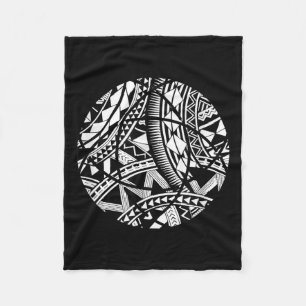 Cute Polynesian Tattoo Hawaiian Tribal Samoan - Gi Fleece Blanket