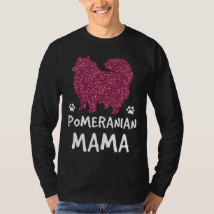Cute Pom Dog Mum Funny Pomeranian Mama Pet Owner T-Shirt