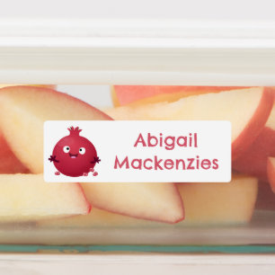 Cute pomegranate fruit cartoon personalised
