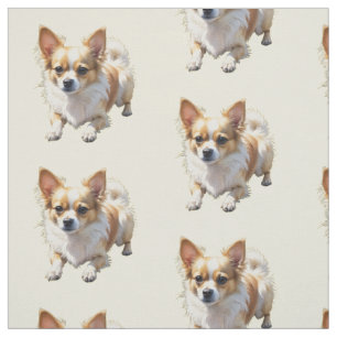 Cute Pomeranian Chihuahua  Dog Pet Dog Lover Art Fabric