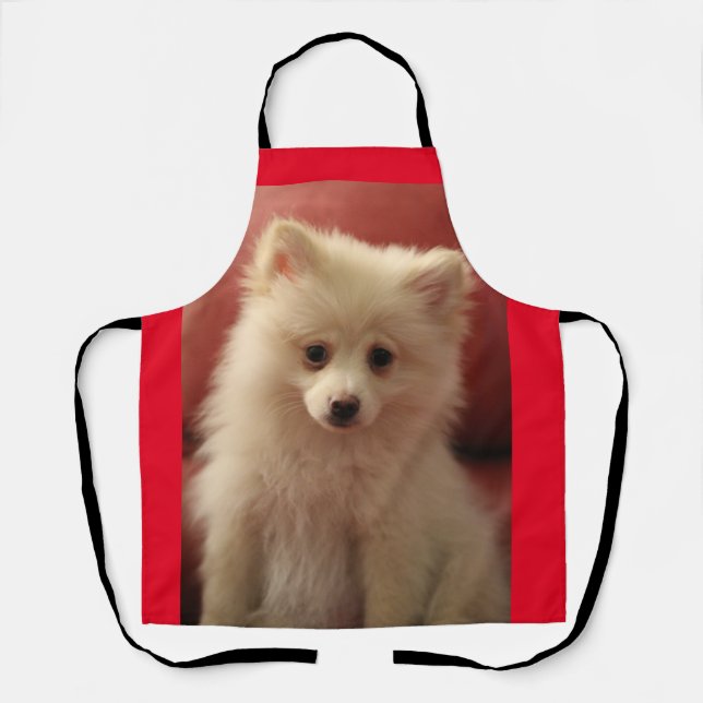 Cute Pomeranian Dog Apron (Front)