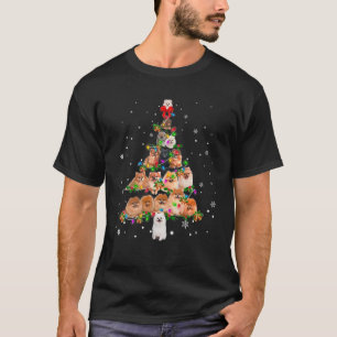 Cute Pomeranian Dog Christmas Tree Gift Decor Xmas T-Shirt