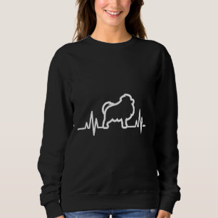 Cute Pomeranian Dog Heartbeat Sweatshirt