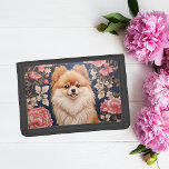 Cute Pomeranian Dog Pink Floral Trifold Wallet<br><div class="desc">Stay organised in style with this Cute Pomeranian Dog Pink Floral Trifold Wallet. This delightful wallet features an adorable Pomeranian amidst pink floral accents, creating the perfect blend of canine cuteness and floral elegance. Whether you're a Pomeranian enthusiast or simply appreciate the charm of flowers, this trifold wallet adds a...</div>