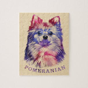 Cute Pomeranian German Spitz Sketch Jigsaw Puzzle