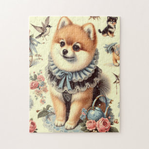 Cute Pomeranian Painting Jigsaw Puzzle