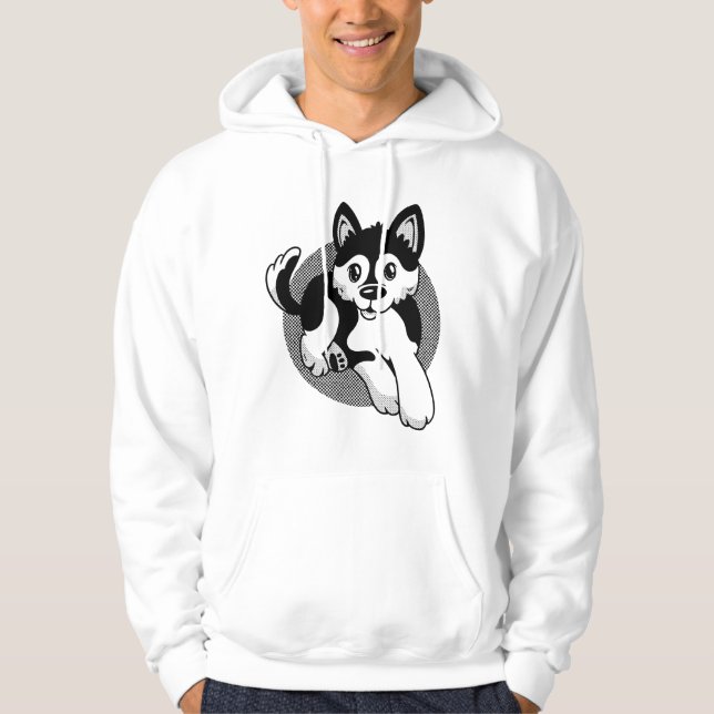 Cute Pomsky Dog Lover Gift Canine Owner Hoodie (Front)