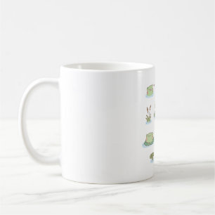 Cute Pond Frogs and Dragonflies Collection Coffee Mug