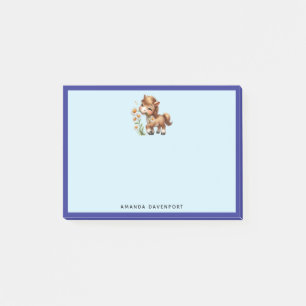 Cute Pony Eating Daisies Post-it Notes