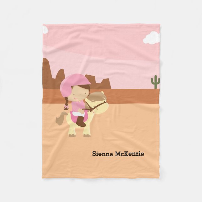 Cute Pony Fleece Blanket (Front)