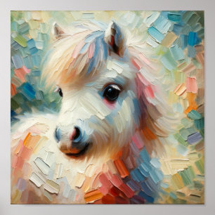 Cute Pony Impressionist Poster