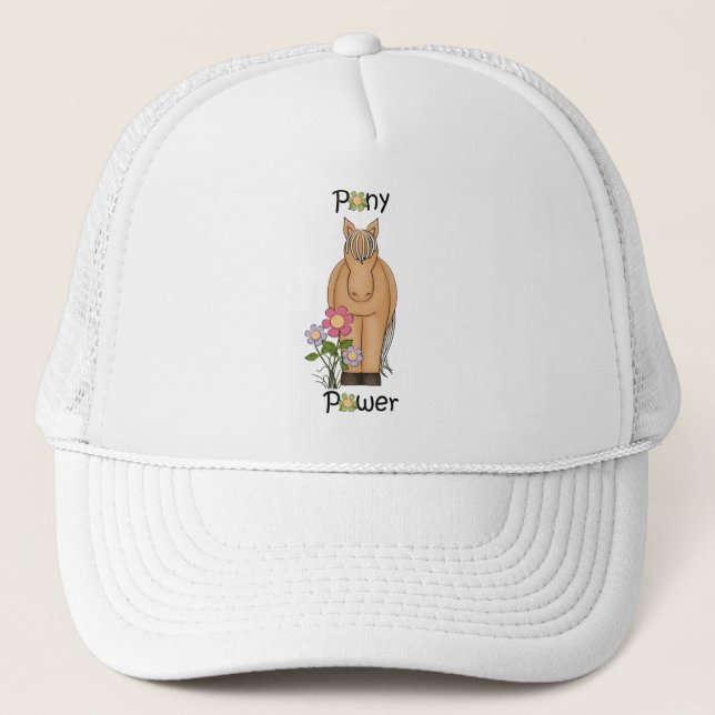 Cute Pony Power Horse Trucker Hat (Front)