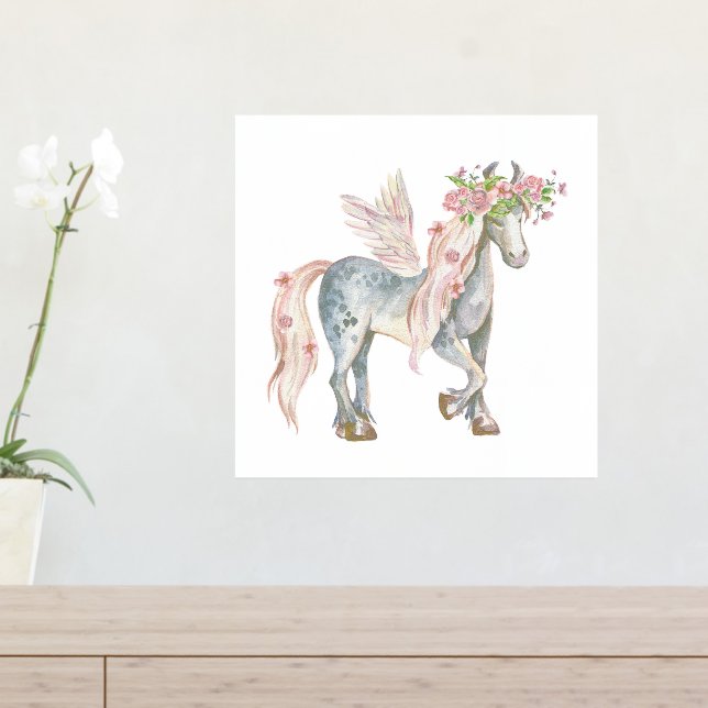 Cute Pony With Wings and Flowers Decoration  (In Situ (Entry Table))