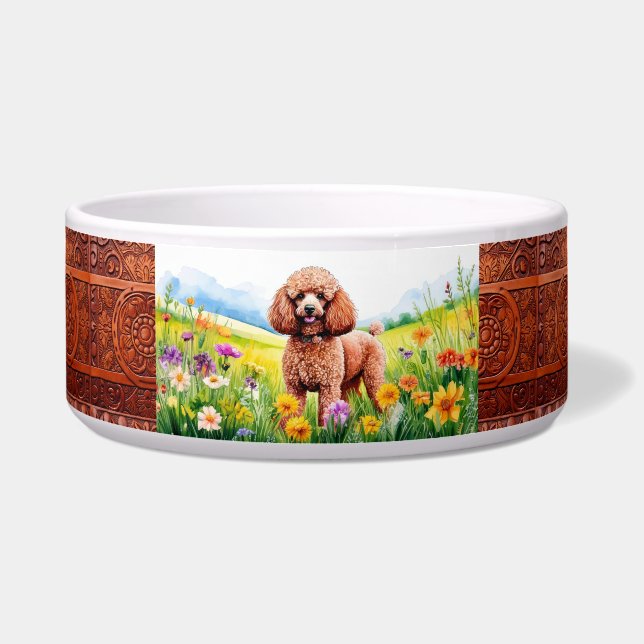 Cute Poodle and Wildflowers (Front)