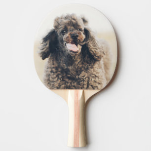 Cute Poodle Dog Face Smile Smiling Ping Pong Paddle