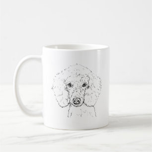 Cute Poodle Dog Illustration, Hand Drawn Coffee Mug